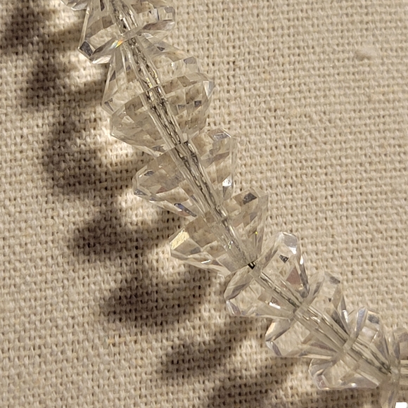 Vintage Sterling Silver Crystal Necklace  Graduated 18" - Picture 9 of 12